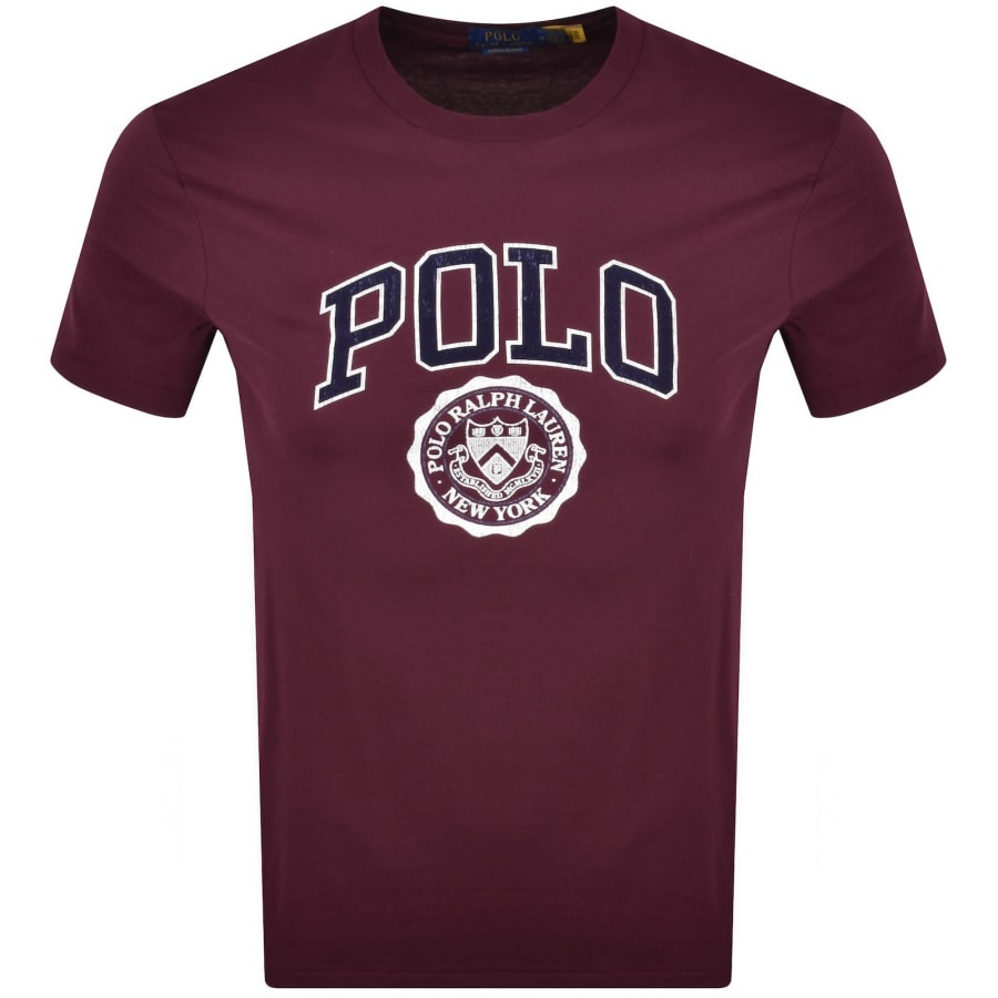 Image number 1 for Ralph Lauren Logo Crew Neck T Shirt Red