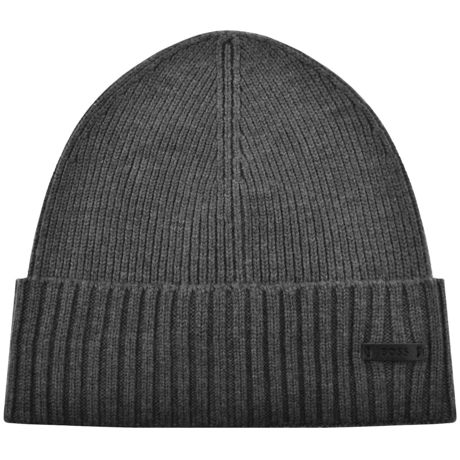 Image number 1 for BOSS Fati Wool Beanie Medium Grey
