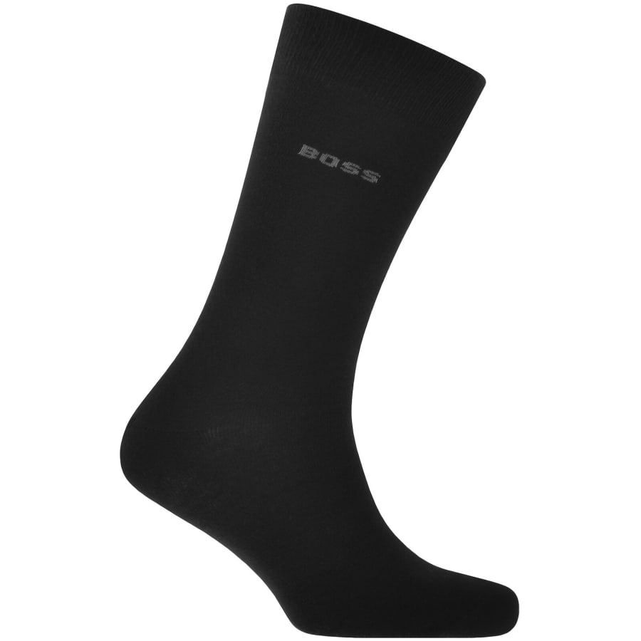 Image number 2 for BOSS 2 Pack Argyle Crew Socks Black