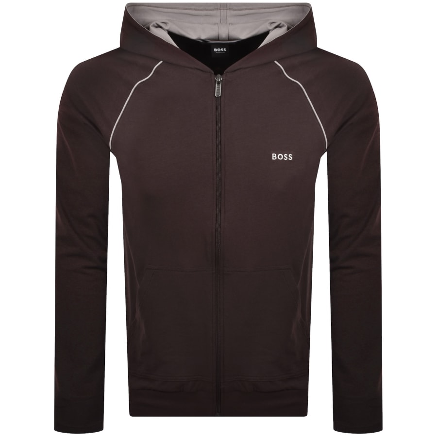 Image number 1 for BOSS Mix And Match Full Zip Hoodie Brown