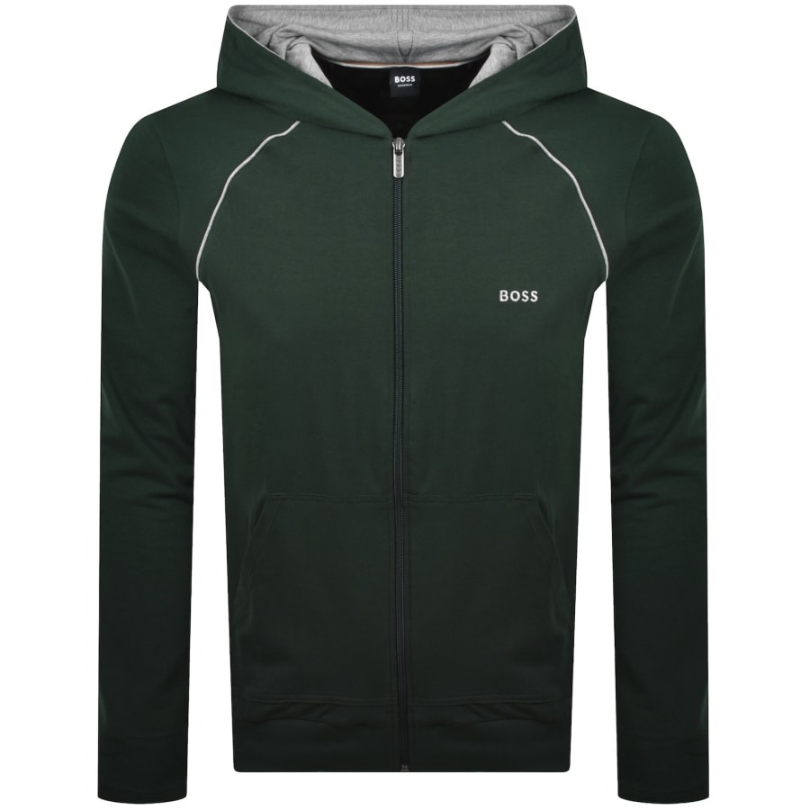 Image number 1 for BOSS Mix And Match Full Zip Hoodie Green