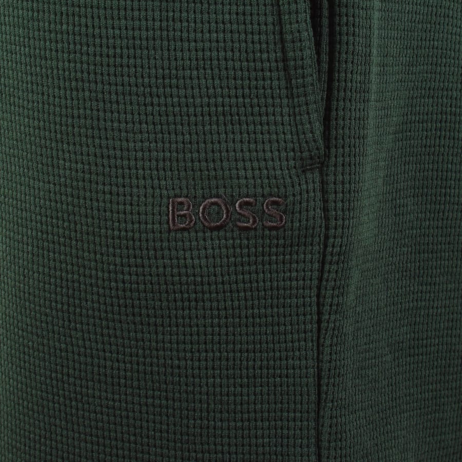 Image number 4 for BOSS Waffle Shorts Dark Green