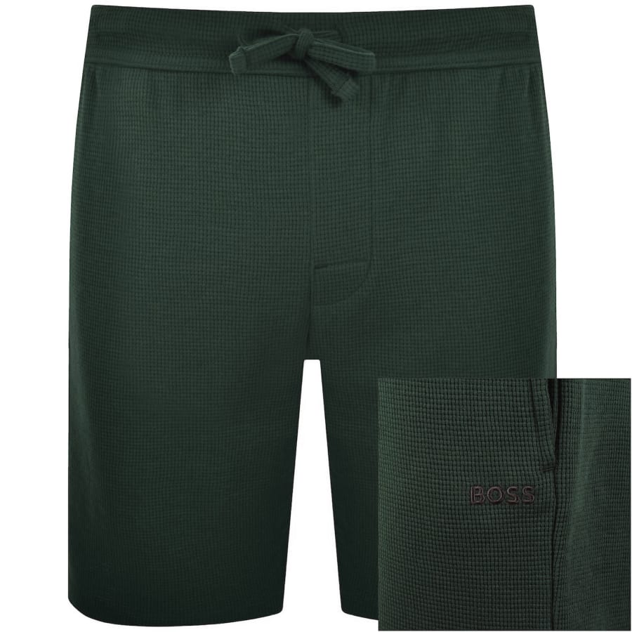 Image number 1 for BOSS Waffle Shorts Dark Green