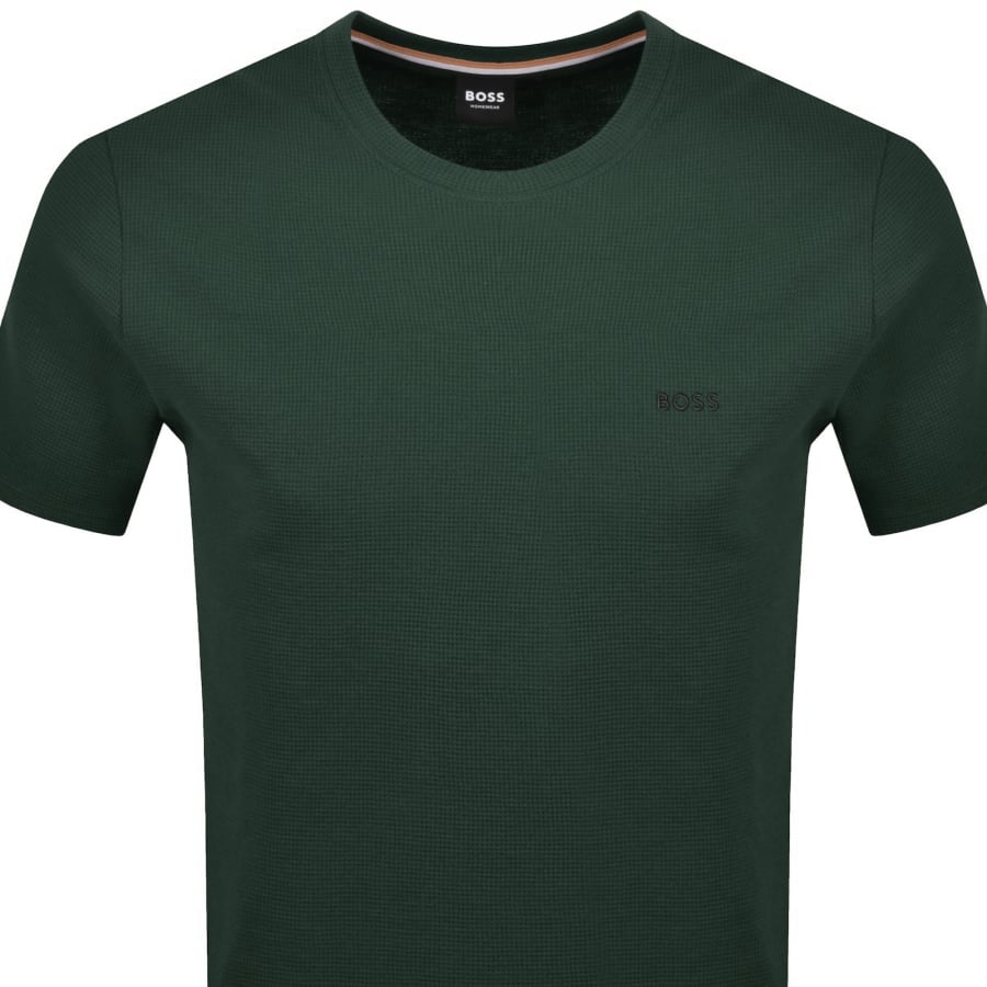 Image number 2 for BOSS Waffle T Shirt Dark Green