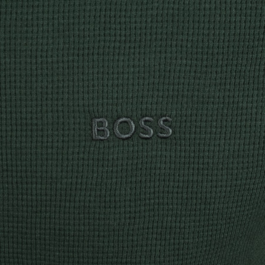 Image number 3 for BOSS Waffle T Shirt Dark Green