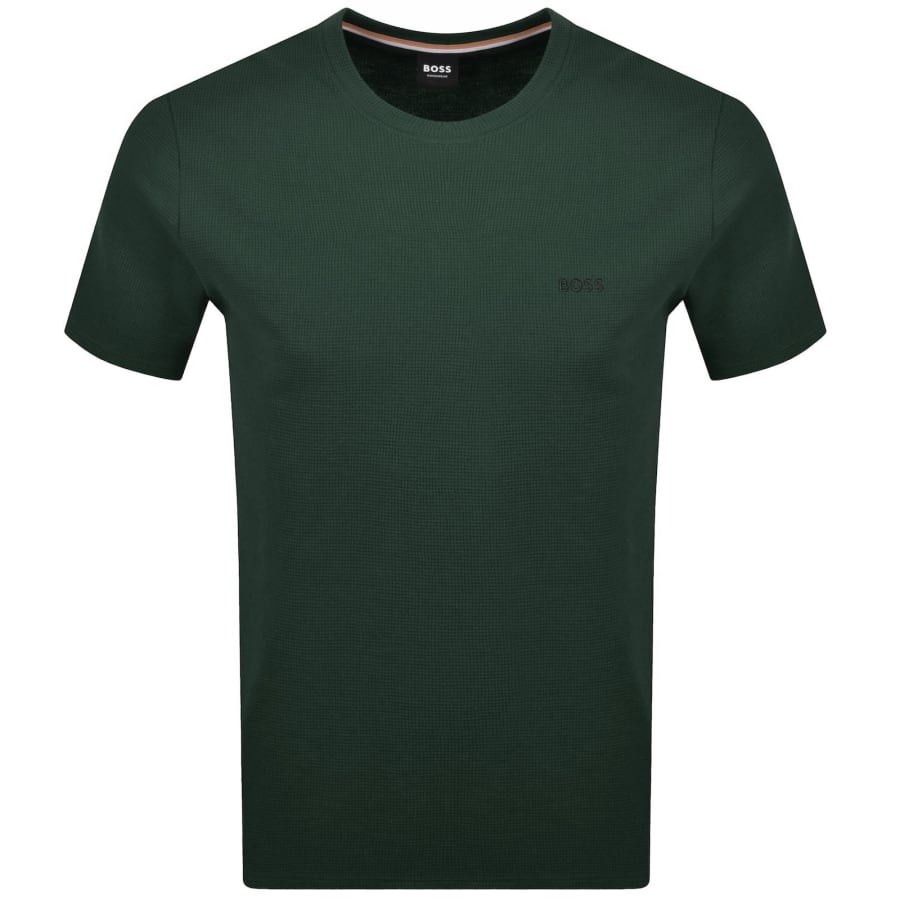 Image number 1 for BOSS Waffle T Shirt Dark Green
