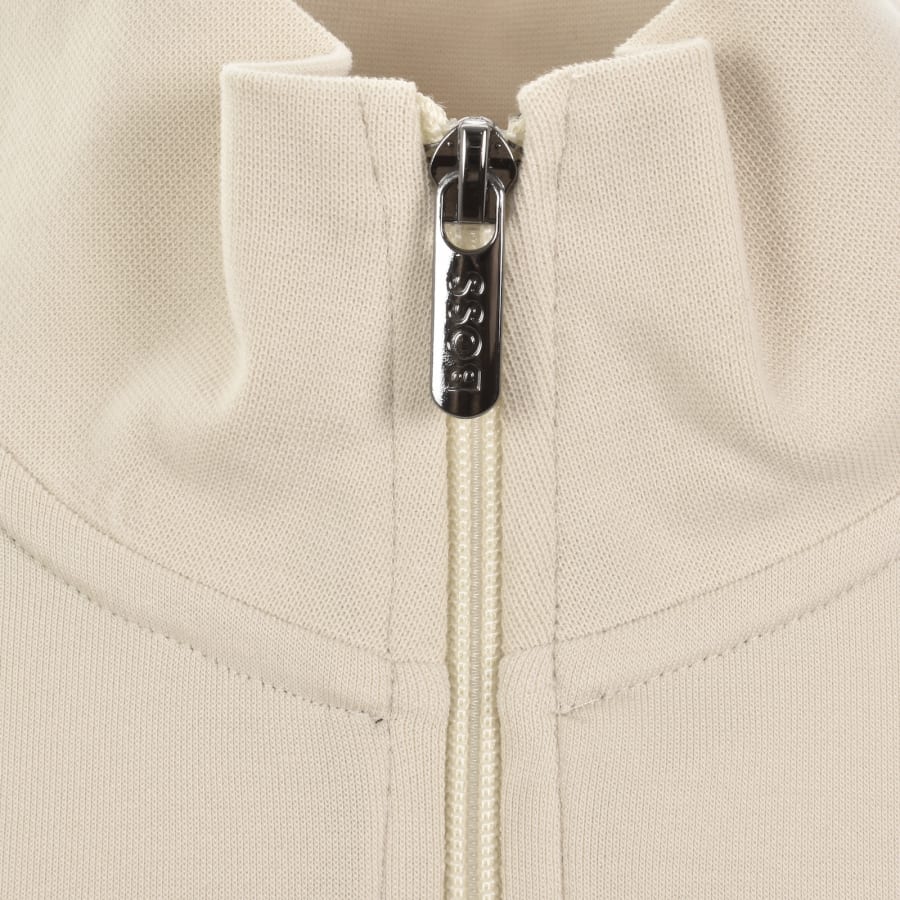 Image number 4 for BOSS Sense Quarter Zip Sweatshirt Cream