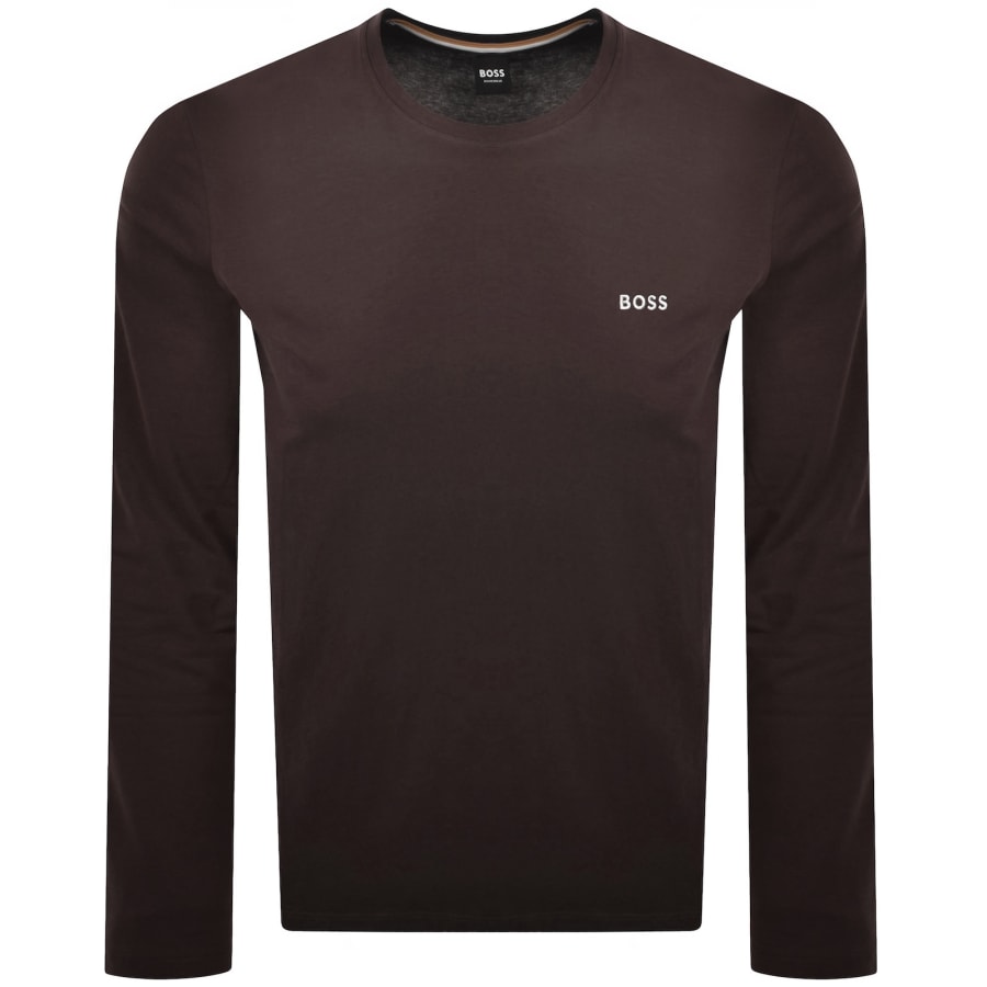 Image number 1 for BOSS Mix And Match Long Sleeve T Shirt Brown