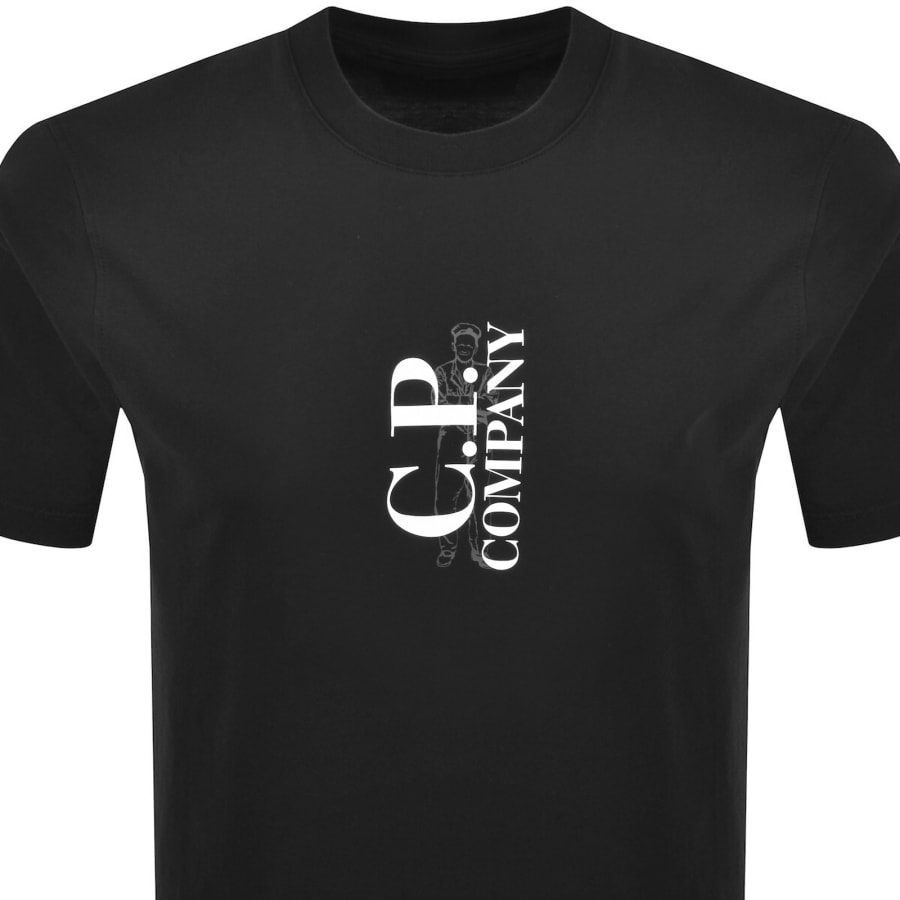 Image number 2 for CP Company Vertical Logo T Shirt Black