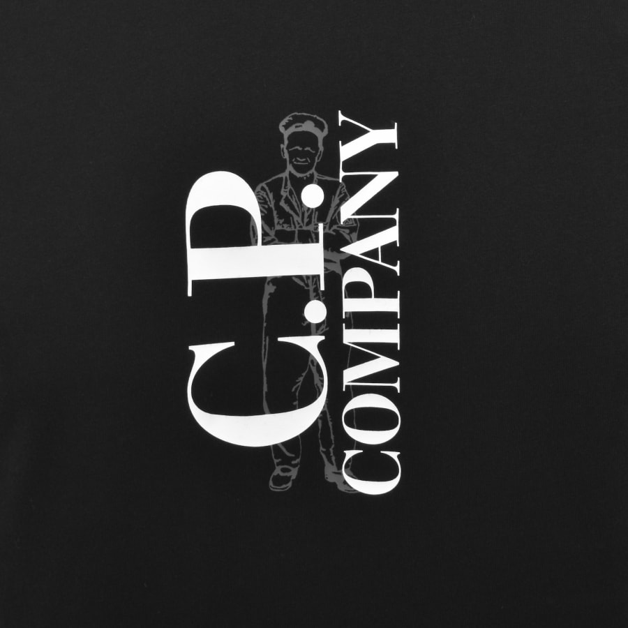 Image number 3 for CP Company Vertical Logo T Shirt Black