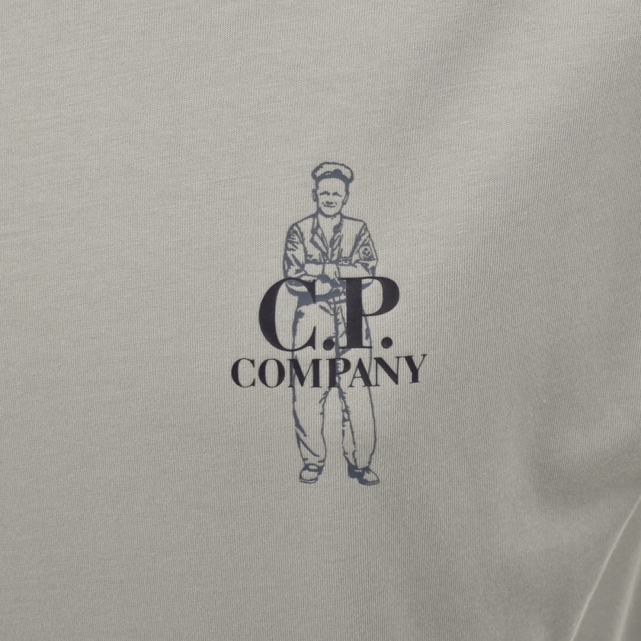 Image number 4 for CP Company Comfort Logo T Shirt Flint Grey