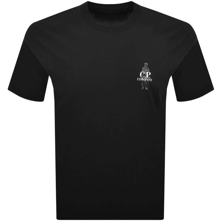 Image number 2 for CP Company Comfort Logo T Shirt Black