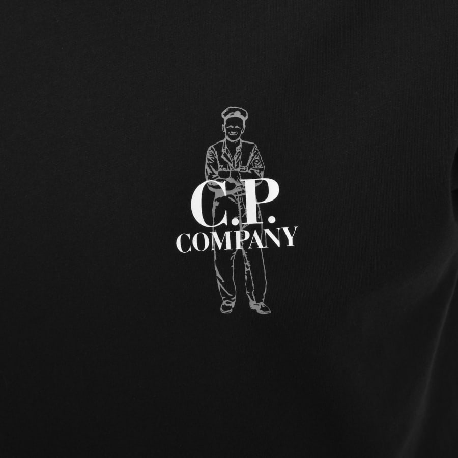 Image number 4 for CP Company Comfort Logo T Shirt Black