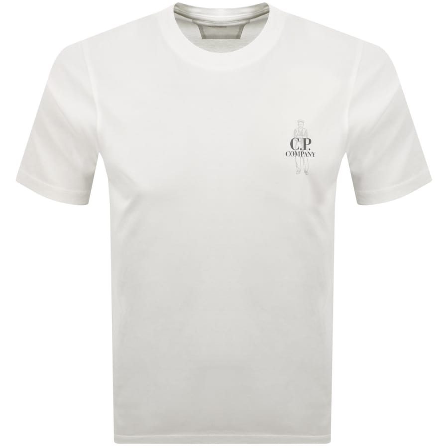 Image number 2 for CP Company Comfort Logo T Shirt White