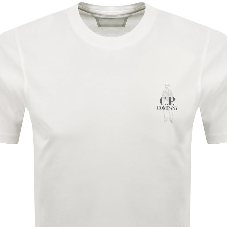 Image number 3 for CP Company Comfort Logo T Shirt White