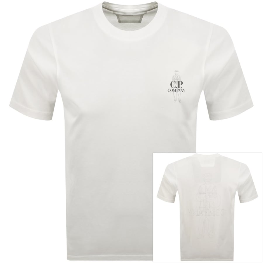 Image number 1 for CP Company Comfort Logo T Shirt White