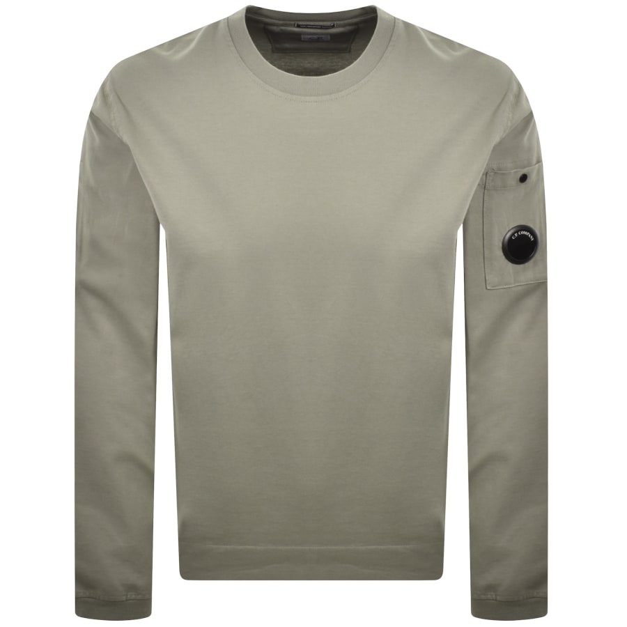 Image number 2 for CP Company Long Sleeve Lens T Shirt Grey