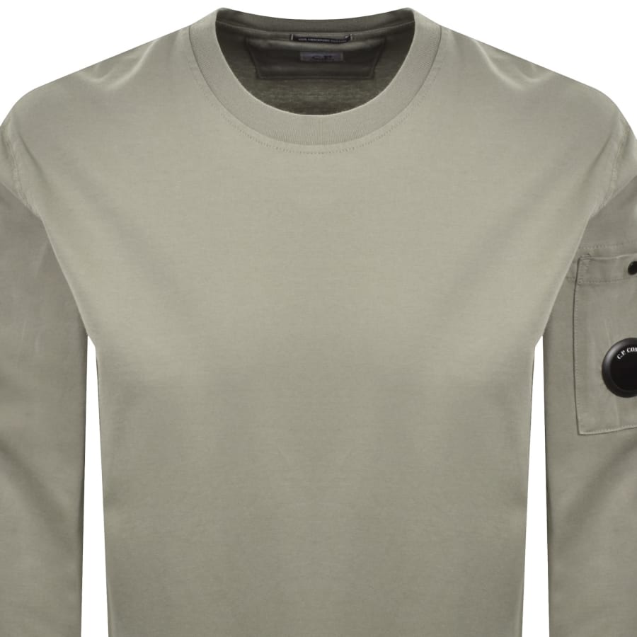 Image number 3 for CP Company Long Sleeve Lens T Shirt Grey