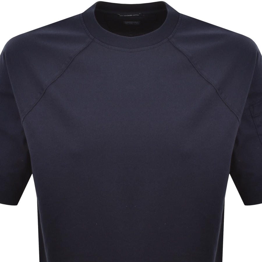 Image number 3 for CP Company Short Sleeve Lens T Shirt Navy
