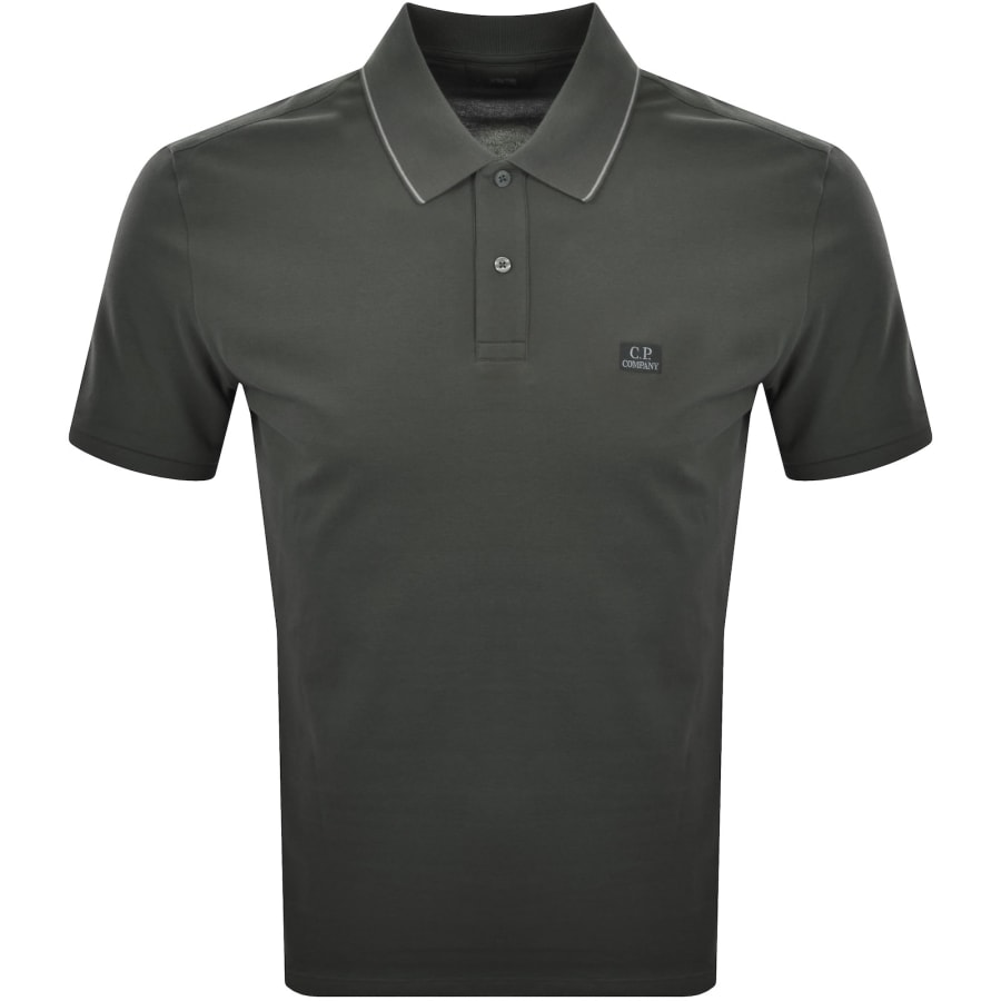 Image number 1 for CP Company Polo T Shirt Raven Grey