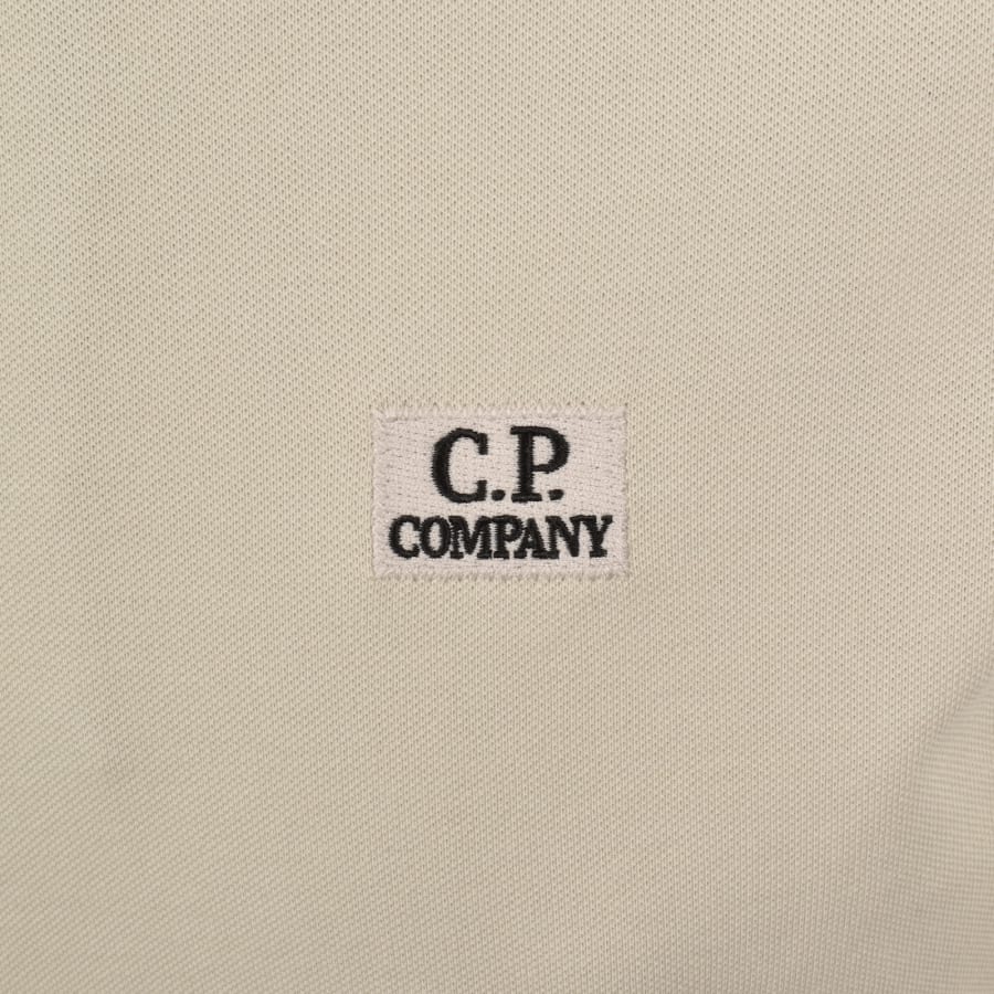 Image number 3 for CP Company Long Sleeve Polo T Shirt Beige