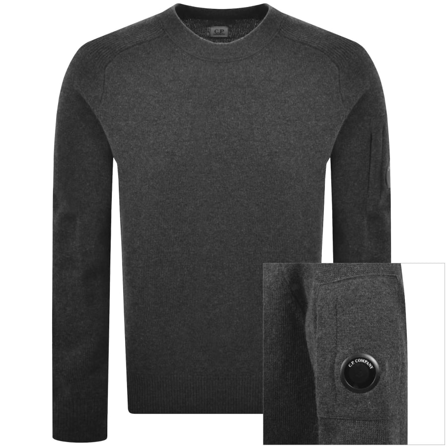Image number 1 for CP Company Knit Jumper Grey