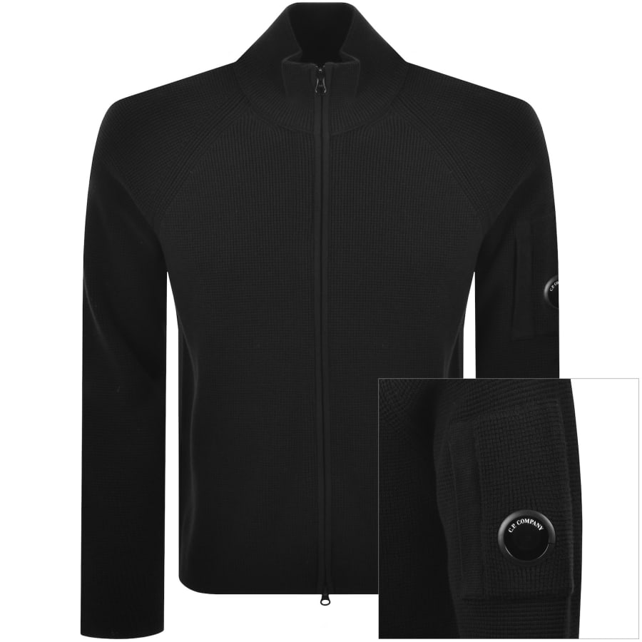 Image number 1 for CP Company Knit Cardigan Black