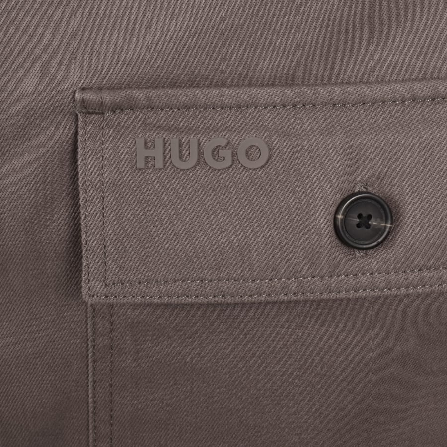 Image number 3 for HUGO Epoldo Overshirt Jacket Brown