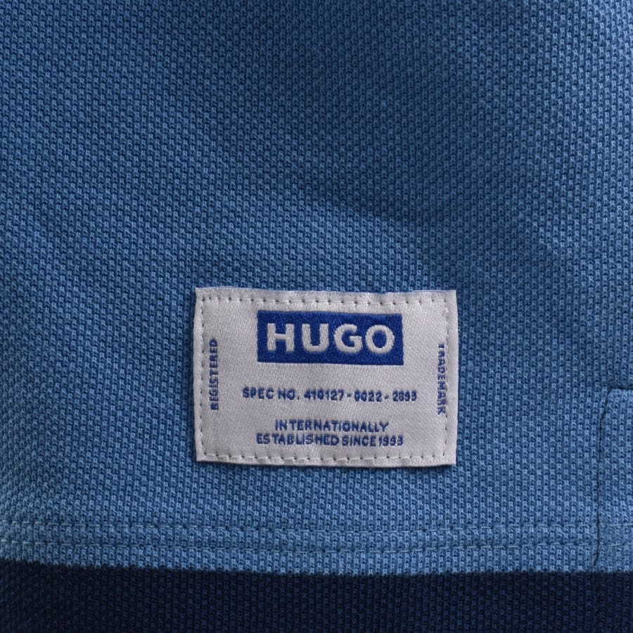 Image number 3 for HUGO Blue Nistrico Long Sleeve Polo T Shirt Blue