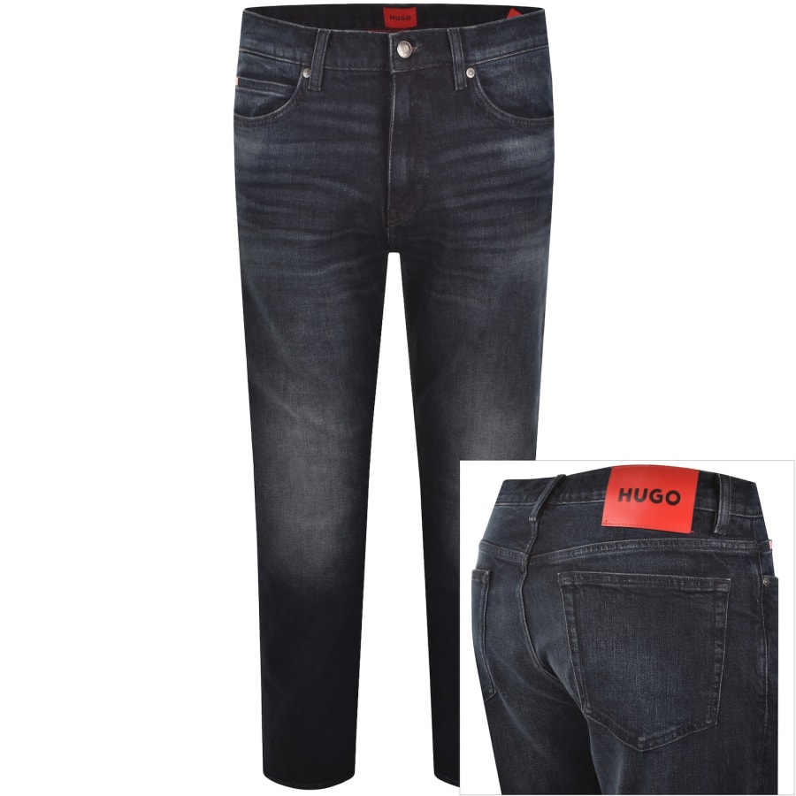 Image number 1 for HUGO 708 Slim Jeans Navy