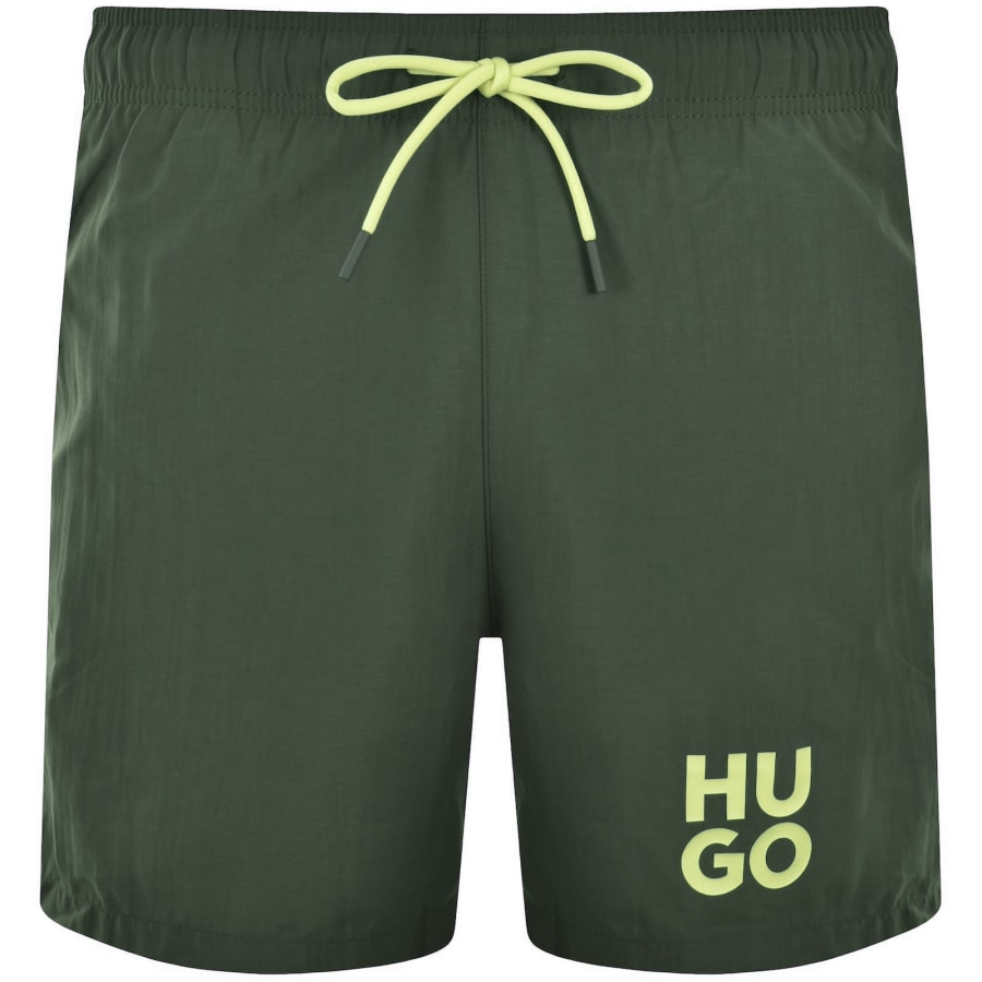 Image number 1 for HUGO Paolo Swim Shorts Green