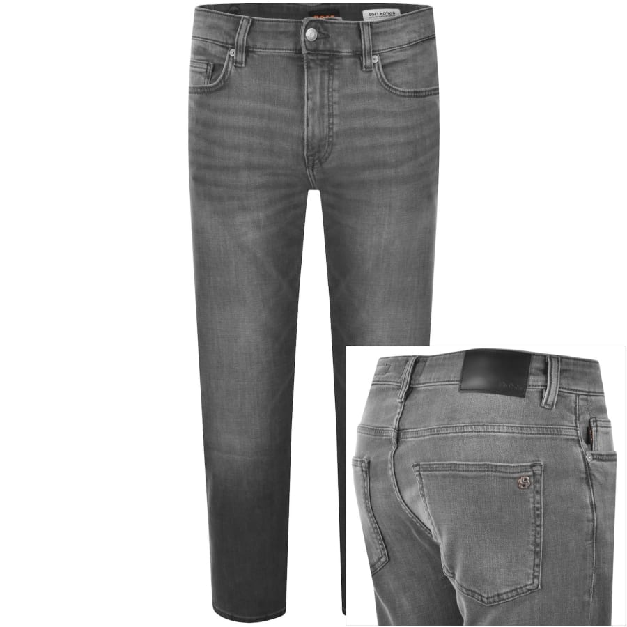 Image number 1 for BOSS Delaware Slim Fit Jeans Grey