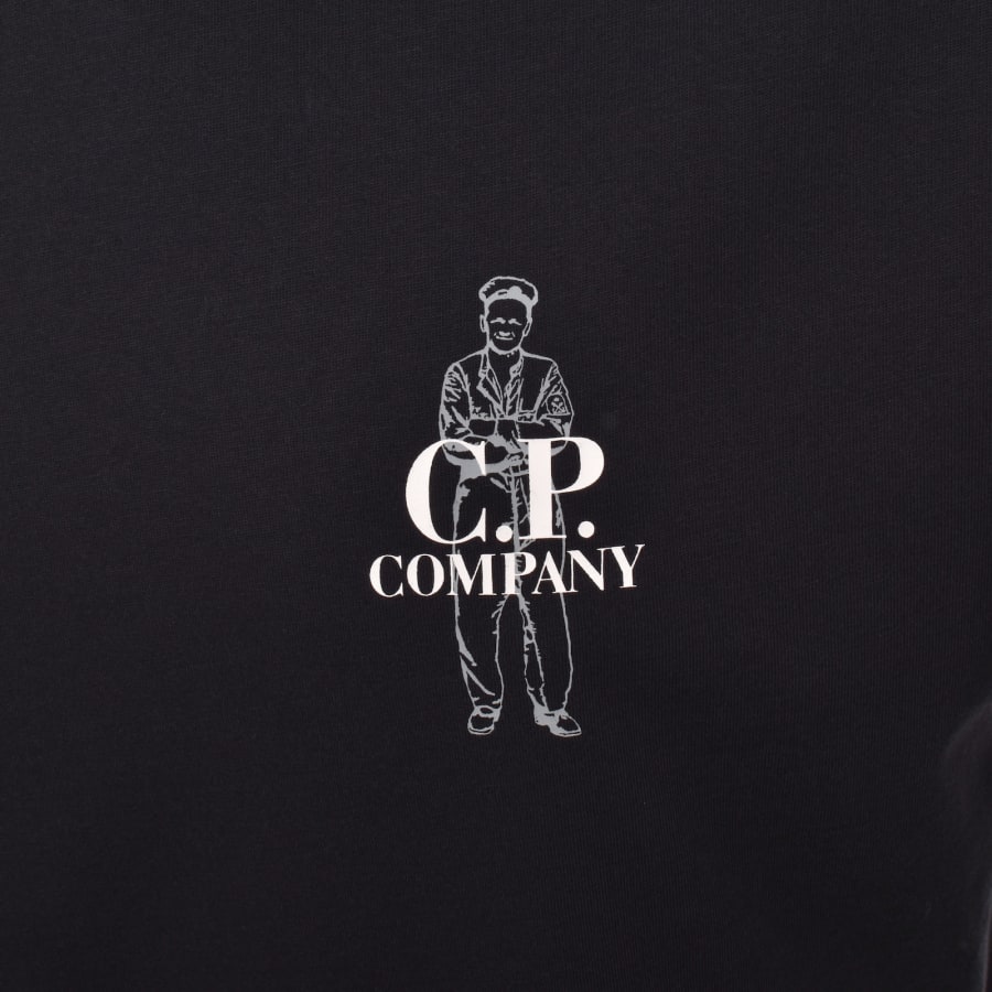 Image number 4 for CP Company Comfort Logo T Shirt Navy