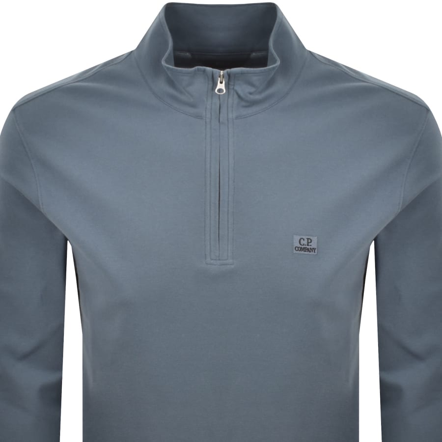 Image number 2 for CP Company Long Sleeve Polo T Shirt Blue