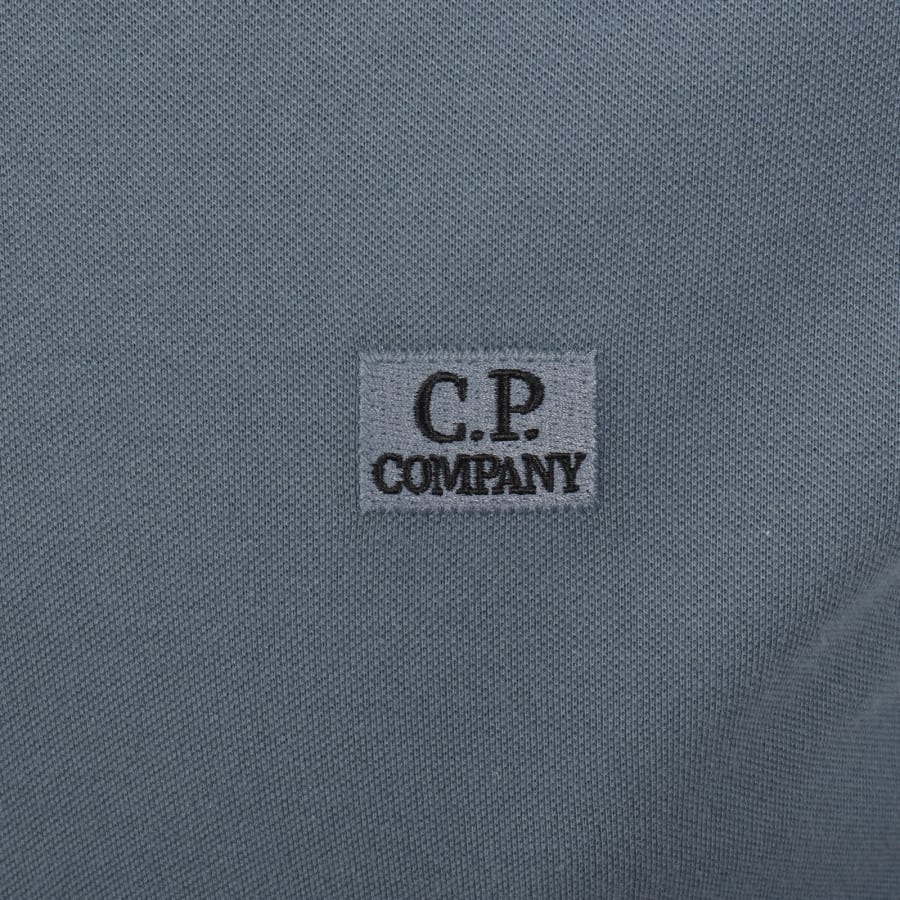 Image number 3 for CP Company Long Sleeve Polo T Shirt Blue
