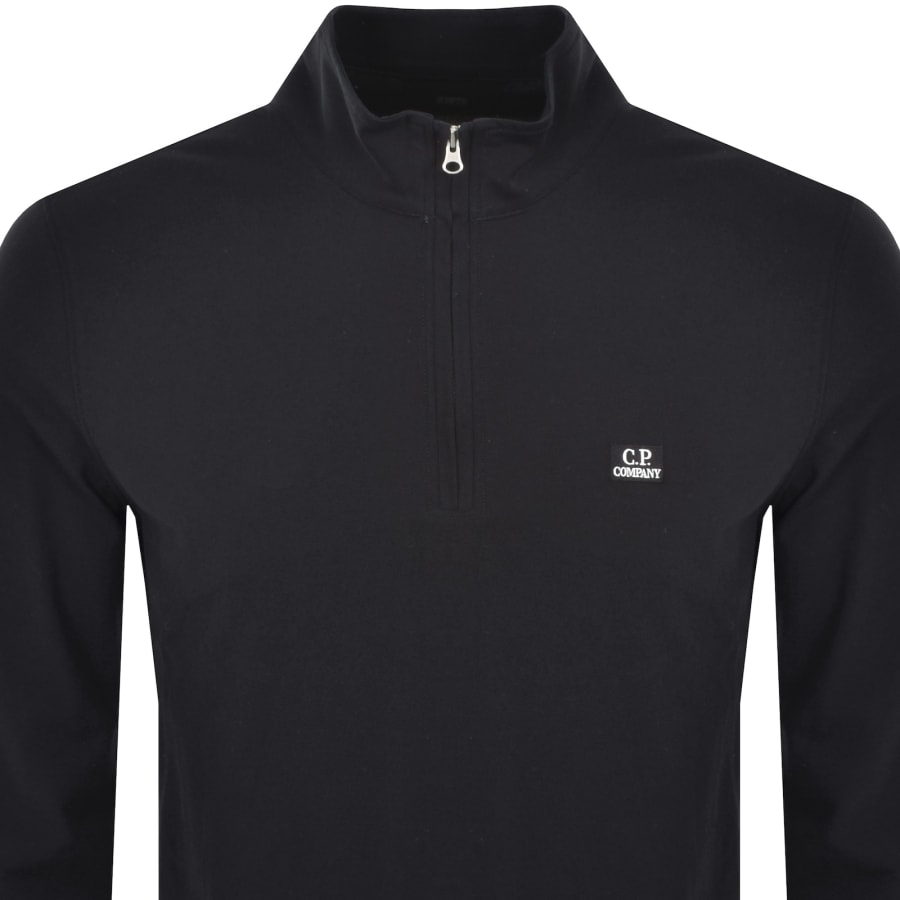 Image number 2 for CP Company Long Sleeve Polo T Shirt Navy