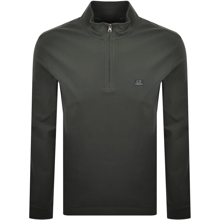 Image number 1 for CP Company Long Sleeve Polo T Shirt Grey