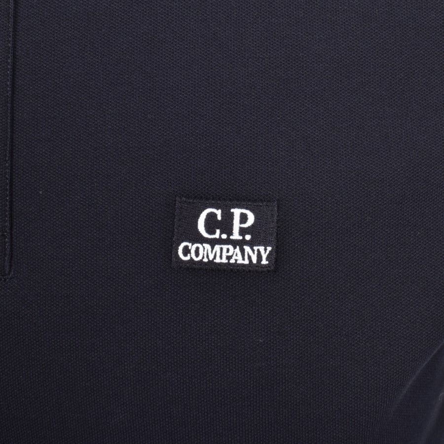Image number 3 for CP Company Tipped Polo T Shirt Navy