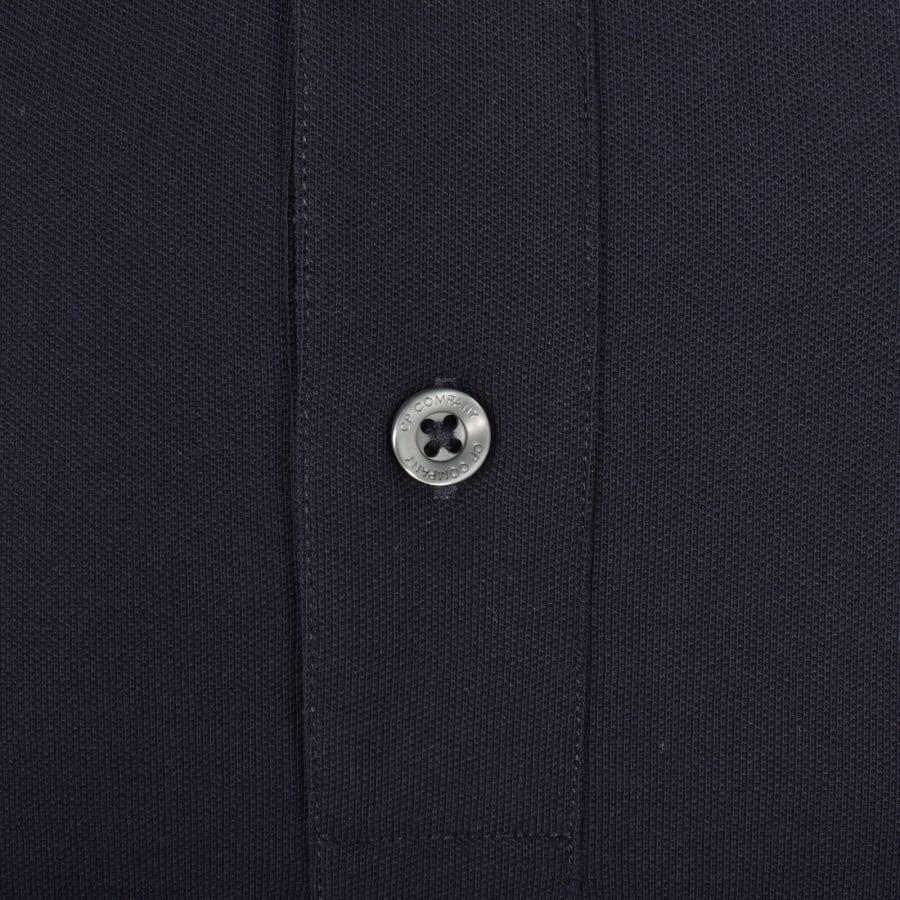 Image number 4 for CP Company Tipped Polo T Shirt Navy