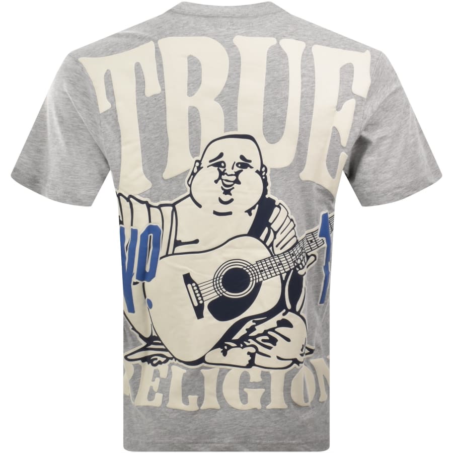 Image number 5 for True Religion No 1 Buddha T Shirt Grey