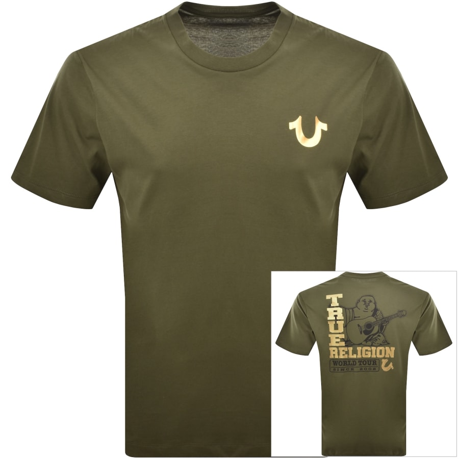 Image number 1 for True Religion Intersecting T Shirt Green