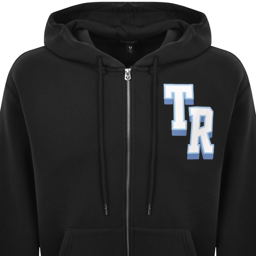Image number 3 for True Religion Buddha Face Zip Hoodie Black