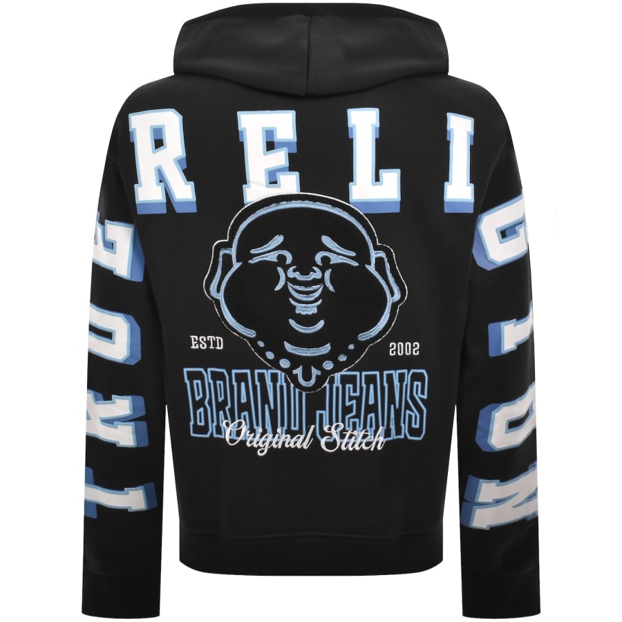 Image number 5 for True Religion Buddha Face Zip Hoodie Black