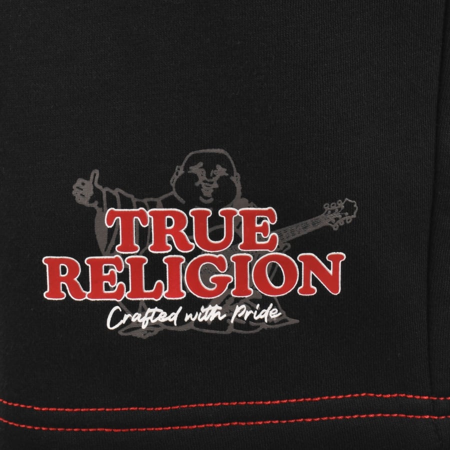Image number 3 for True Religion Buddha Fleece Shorts Black