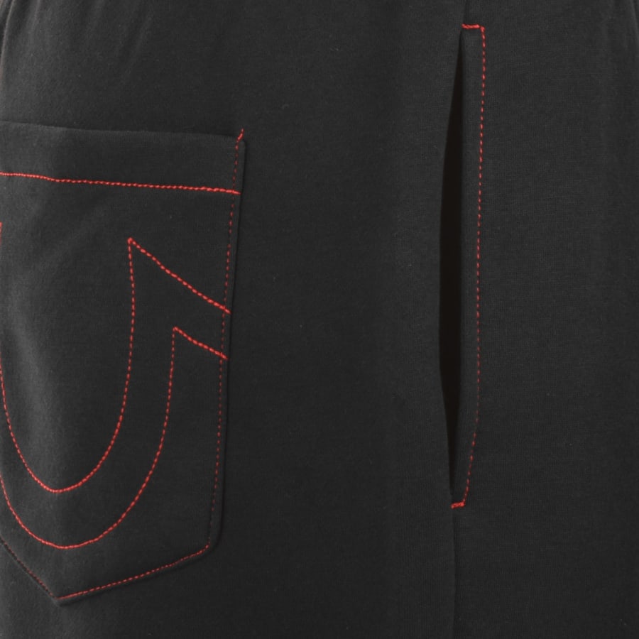 Image number 4 for True Religion Buddha Fleece Shorts Black