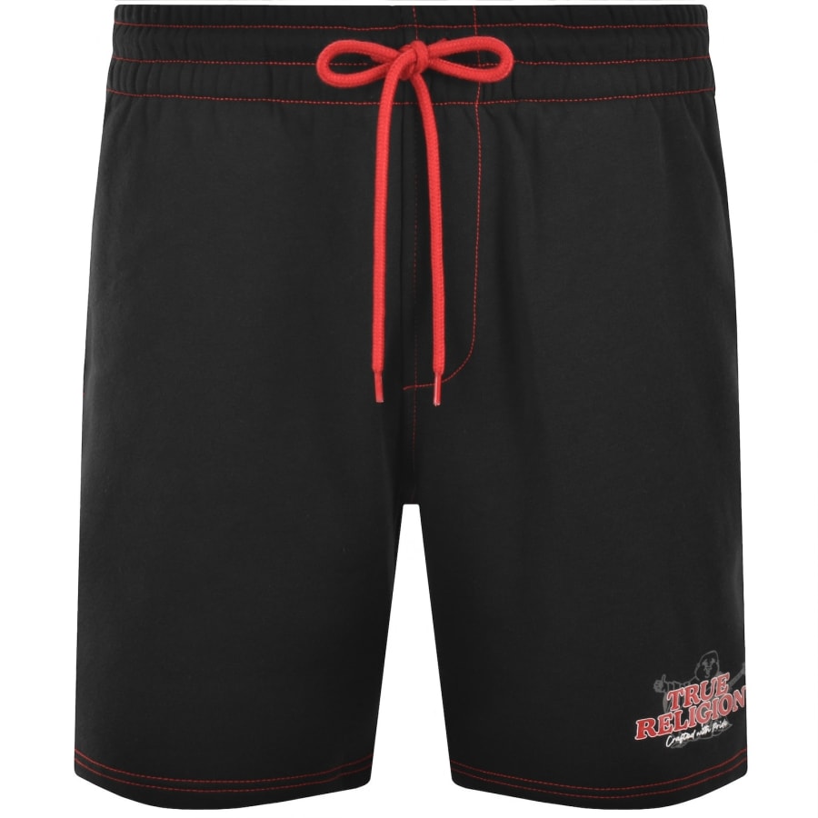 Image number 1 for True Religion Buddha Fleece Shorts Black
