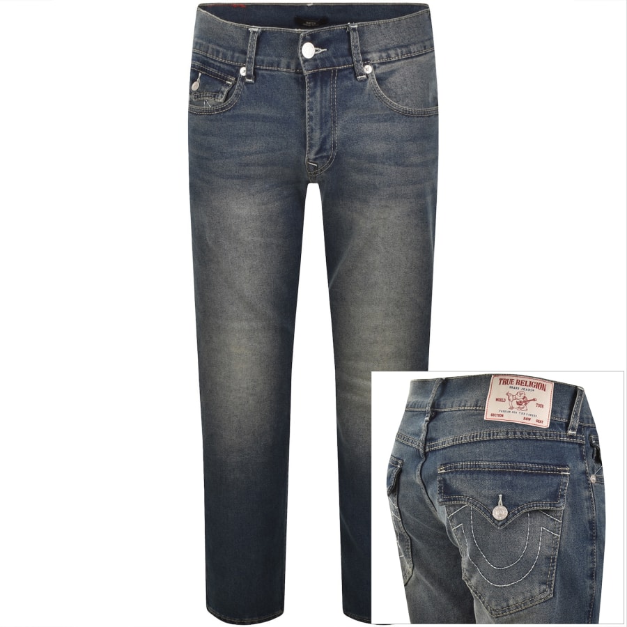 Image number 1 for True Religion Rocco Big T Flap Jeans Blue