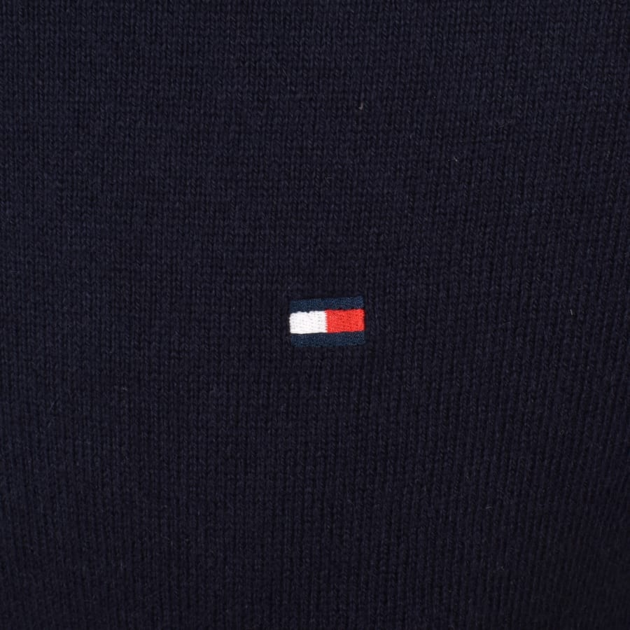 Image number 3 for Tommy Hilfiger Cashmere Polo Jumper Navy