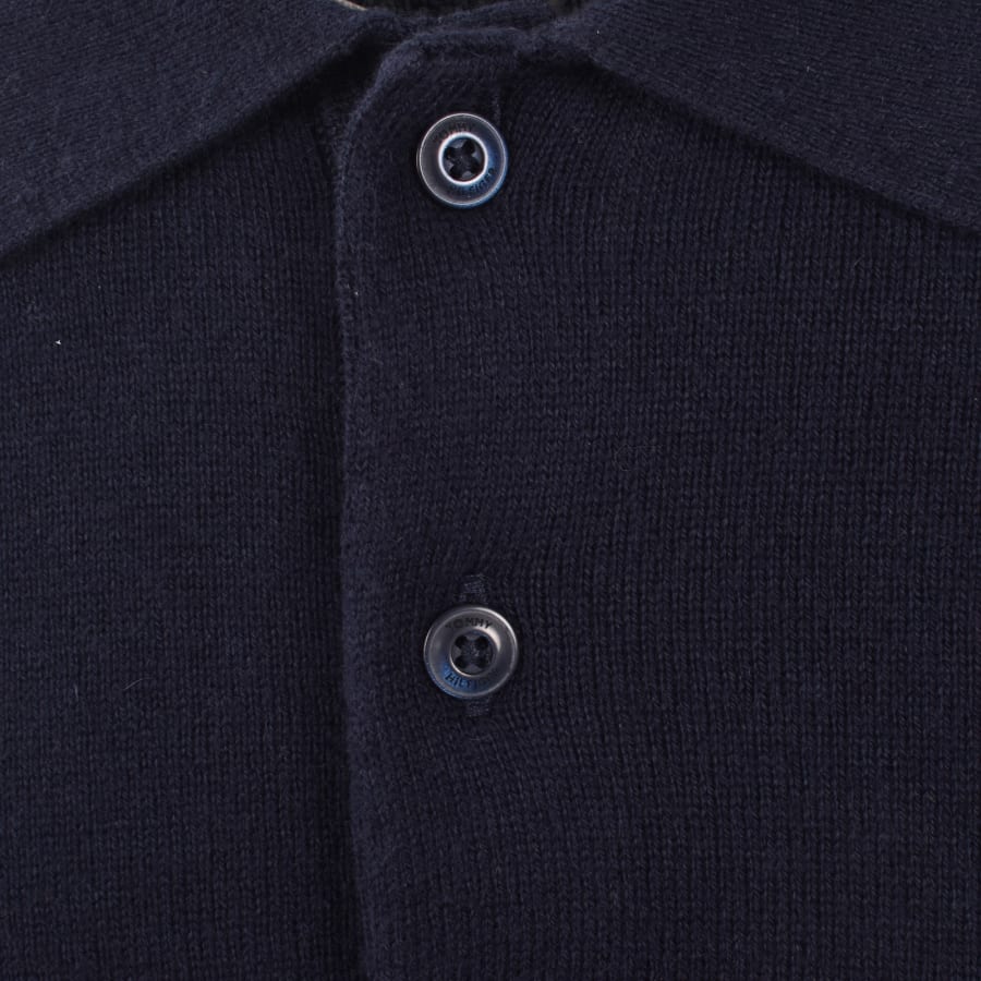 Image number 4 for Tommy Hilfiger Cashmere Polo Jumper Navy