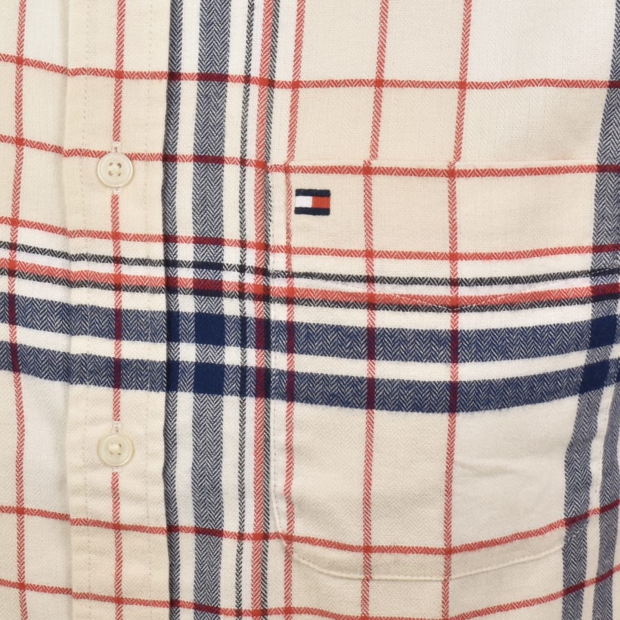 Image number 3 for Tommy Hilfiger Flannel Shirt Cream